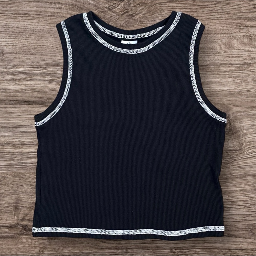 Zumiez Zine Black Ribbed Halter Tank